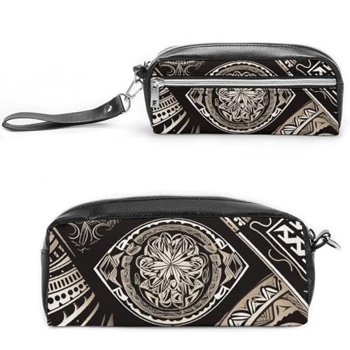 NONHAI Federmäppchen im westlichen Pazifik, traditionelle Make-up-Tasche, großes Fassungsvermögen, Kosmetiktasche für Männer und Frauen, Stifttasche für Bürobedarf, Stil, 20 x 10 x 5,5 cm, Stil:, von NONHAI