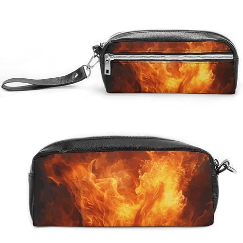 NONHAI Federmäppchen mit brüllender Flamme, Make-up-Tasche, großes Fassungsvermögen, Kosmetiktasche für Männer und Frauen, Stifttasche für Bürobedarf, Stil, 20 x 10 x 5,5 cm, Stil:, 20*10*5.5cm von NONHAI
