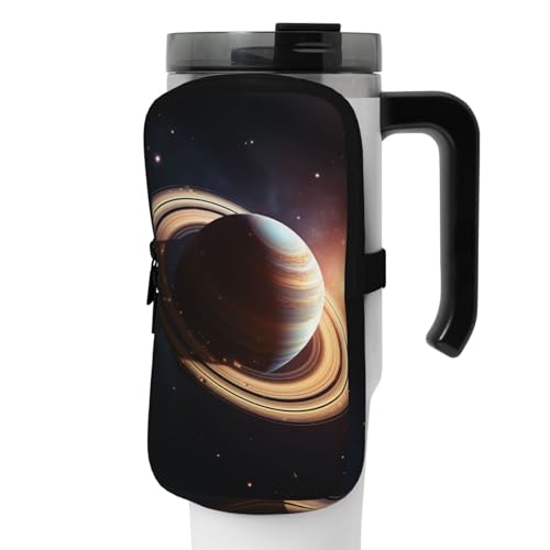 NONHAI Neopren-Wasserflaschen-Beutel für Tasse, Reisebecher, Becherbeutel, Sport-Flaschen-Beutel, Halter, Fitnessstudio, Becher, Zubehör, Hülle für Telefon, Karte, Schlüssel, Schwarz , M von NONHAI