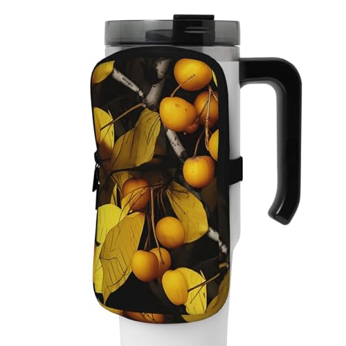 NONHAI Neopren-Wasserflaschen-Beutel für Tasse, Reisebecher, Becherbeutel, Sport-Flaschen-Beutel, Halter, Fitnessstudio, Becher, Zubehör, Hülle für Telefon, Karte, Schlüssel, Schwarz , M von NONHAI