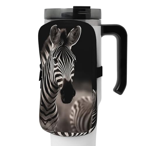 NONHAI Neopren-Wasserflaschen-Beutel für Tasse, Reisebecher, Becherbeutel, Sport-Flaschen-Beutel, Halter, Fitnessstudio, Becher, Zubehör, Hülle für Telefon, Karte, Schlüssel, Schwarz , M von NONHAI