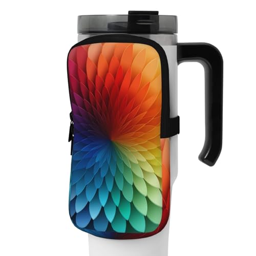 NONHAI Neopren-Wasserflaschen-Beutel für Tasse, Reisebecher, Becherbeutel, Sport-Flaschen-Beutel, Halter, Fitnessstudio, Becher, Zubehör, Hülle für Telefon, Karte, Schlüssel, Schwarz , M von NONHAI