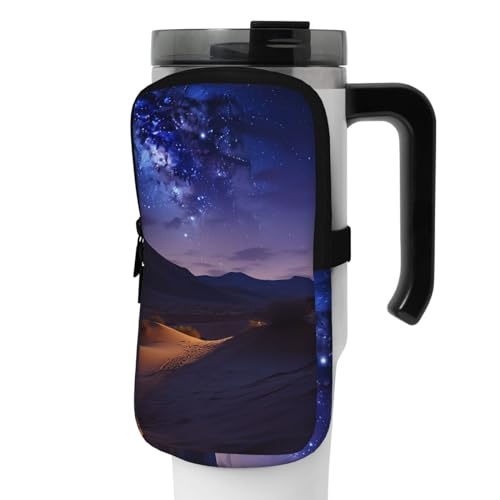 NONHAI Neopren-Wasserflaschen-Beutel für Tasse, Reisebecher, Becherbeutel, Sport-Flaschen-Beutel, Halter, Fitnessstudio, Becher, Zubehör, Hülle für Telefon, Karte, Schlüssel, Schwarz , M von NONHAI