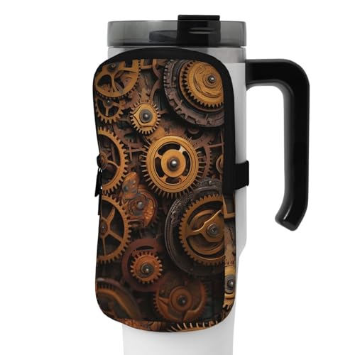 NONHAI Neopren-Wasserflaschen-Beutel für Tasse, Reisebecher, Becherbeutel, Sport-Flaschen-Beutel, Halter, Fitnessstudio, Becher, Zubehör, Hülle für Telefon, Karte, Schlüssel, Schwarz , M von NONHAI