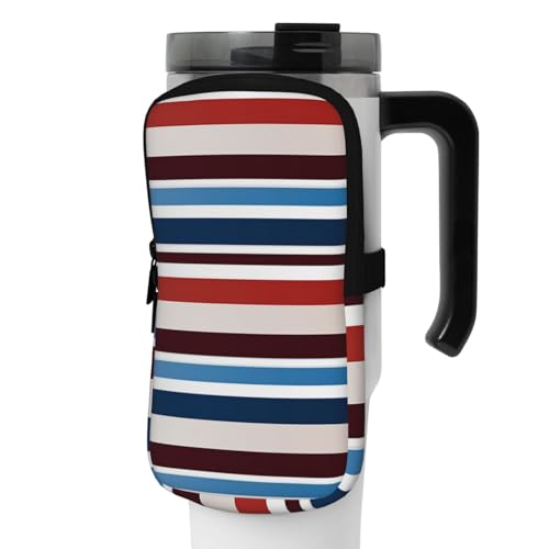 NONHAI Neopren-Wasserflaschen-Beutel für Tasse, Reisebecher, Becherbeutel, Sport-Flaschen-Beutel, Halter, Fitnessstudio, Becher, Zubehör, Hülle für Telefon, Karte, Schlüssel, Schwarz , M von NONHAI