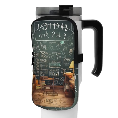 NONHAI Neopren-Wasserflaschen-Beutel für Tasse, Reisebecher, Becherbeutel, Sport-Flaschen-Beutel, Halter, Fitnessstudio, Becher, Zubehör, Hülle für Telefon, Karte, Schlüssel, Schwarz , M von NONHAI