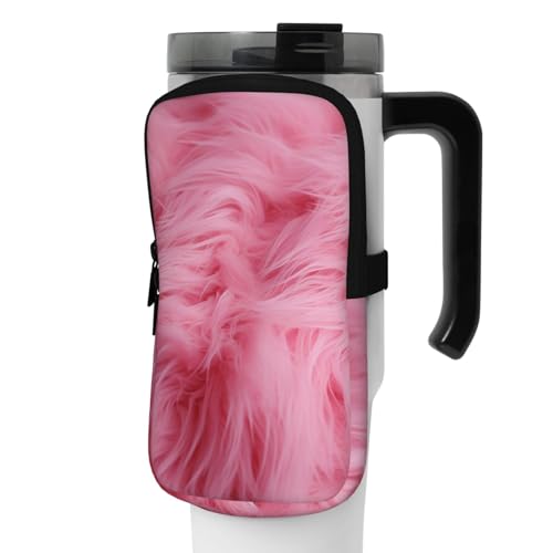 NONHAI Neopren-Wasserflaschen-Beutel für Tasse, Reisebecher, Becherbeutel, Sport-Flaschen-Beutel, Halter, Fitnessstudio, Becher, Zubehör, Hülle für Telefon, Karte, Schlüssel, Schwarz , M von NONHAI