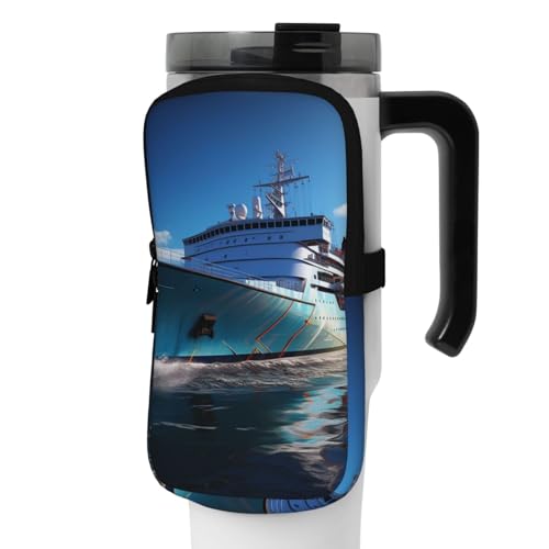 NONHAI Neopren-Wasserflaschen-Beutel für Tasse, Reisebecher, Becherbeutel, Sport-Flaschen-Beutel, Halter, Fitnessstudio, Becher, Zubehör, Hülle für Telefon, Karte, Schlüssel, Schwarz , M von NONHAI