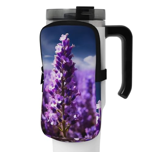 NONHAI Neopren-Wasserflaschen-Beutel für Tasse, Reisebecher, Becherbeutel, Sport-Flaschen-Beutel, Halter, Fitnessstudio, Becher, Zubehör, Hülle für Telefon, Karte, Schlüssel, Schwarz , M von NONHAI