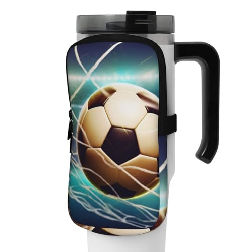 NONHAI Neopren-Wasserflaschen-Beutel für Tasse, Reisebecher, Becherbeutel, Sport-Flaschen-Beutel, Halter, Fitnessstudio, Becher, Zubehör, Hülle für Telefon, Karte, Schlüssel, Schwarz , S von NONHAI