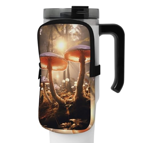 NONHAI Neopren-Wasserflaschen-Beutel für Tasse, Reisebecher, Becherbeutel, Sport-Flaschen-Beutel, Halter, Fitnessstudio, Becher, Zubehör, Hülle für Telefon, Karte, Schlüssel, Schwarz , S von NONHAI