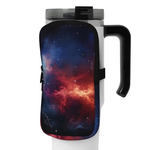 NONHAI Neopren-Wasserflaschen-Beutel für Tasse, Reisebecher, Becherbeutel, Sport-Flaschen-Beutel, Halter, Fitnessstudio, Becher, Zubehör, Hülle für Telefon, Karte, Schlüssel, Schwarz , S von NONHAI