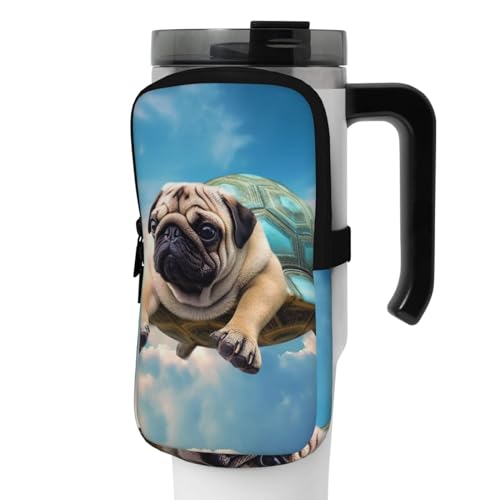 NONHAI Neopren-Wasserflaschen-Beutel für Tasse, Reisebecher, Becherbeutel, Sport-Flaschen-Beutel, Halter, Fitnessstudio, Becher, Zubehör, Hülle für Telefon, Karte, Schlüssel, Schwarz , S von NONHAI