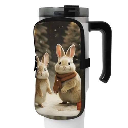 NONHAI Neopren-Wasserflaschen-Beutel für Tasse, Reisebecher, Becherbeutel, Sport-Flaschen-Beutel, Halter, Fitnessstudio, Becher, Zubehör, Hülle für Telefon, Karte, Schlüssel, Schwarz , S von NONHAI