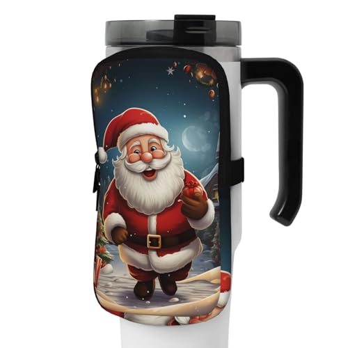 NONHAI Neopren-Wasserflaschen-Beutel für Tasse, Reisebecher, Becherbeutel, Sport-Flaschen-Beutel, Halter, Fitnessstudio, Becher, Zubehör, Hülle für Telefon, Karte, Schlüssel, Schwarz , S von NONHAI