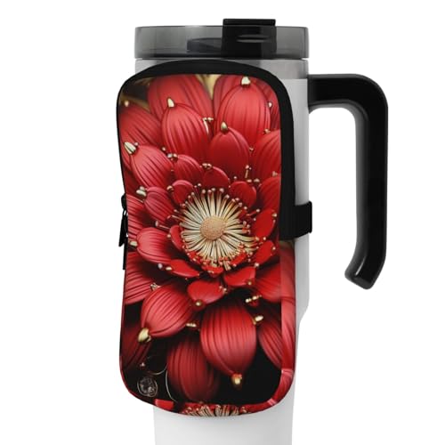 NONHAI Neopren-Wasserflaschen-Beutel für Tasse, Reisebecher, Becherbeutel, Sport-Flaschen-Beutel, Halter, Fitnessstudio, Becher, Zubehör, Hülle für Telefon, Karte, Schlüssel, Schwarz , S von NONHAI