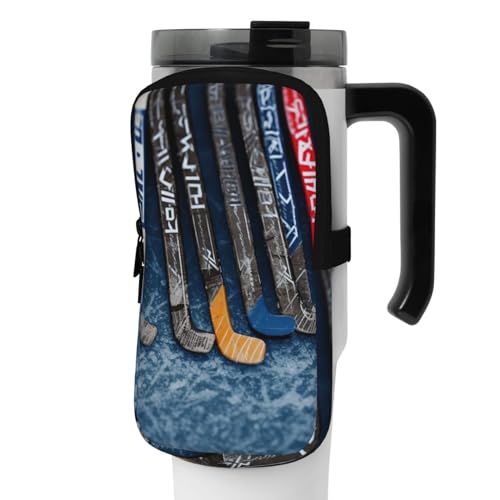 NONHAI Neopren-Wasserflaschen-Beutel für Tasse, Reisebecher, Becherbeutel, Sport-Flaschen-Beutel, Halter, Fitnessstudio, Becher, Zubehör, Hülle für Telefon, Karte, Schlüssel, Schwarz , S von NONHAI