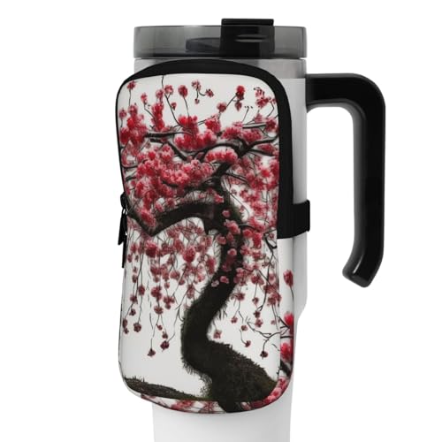 NONHAI Neopren-Wasserflaschen-Beutel für Tasse, Reisebecher, Becherbeutel, Sport-Flaschen-Beutel, Halter, Fitnessstudio, Becher, Zubehör, Hülle für Telefon, Karte, Schlüssel, Schwarz , S von NONHAI