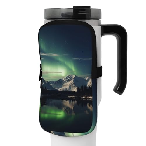 NONHAI Neopren-Wasserflaschen-Beutel für Tasse, Reisebecher, Becherbeutel, Sport-Flaschen-Beutel, Halter, Fitnessstudio, Becher, Zubehör, Hülle für Telefon, Karte, Schlüssel von NONHAI