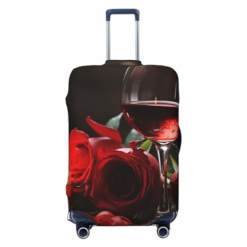 NONHAI Reisegepäckabdeckung, Schutz für Weinglas und Kerzen, waschbar, elastisch, kratzfest, passend für Gepäck von 45,7 - 81,3 cm, Schwarz , M von NONHAI