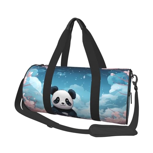 Reisetasche für Damen und Herren, faltbar, Wochenendtasche, für Reisen, Schwimmen, Basketball, Pink Petals, Rosa Panda, Einheitsgröße von NONHAI