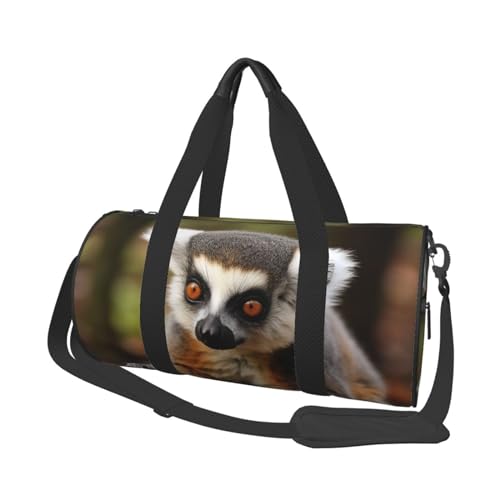 Reisetasche mit Affenmuster, für Herren und Damen, Sport, Turnbeutel, faltbar, Wochenendtasche, Handgepäck, Übernachtungstasche, für Reisen, Schwimmen, Basketball, Affe Lemur Cute, Einheitsgröße von NONHAI