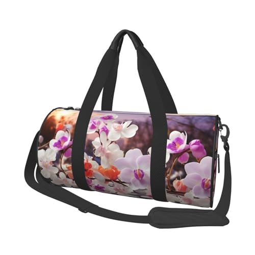 Reisetasche mit Neonlichtern, für Herren und Damen, Sport, Turnbeutel, faltbar, Wochenendtasche, Handgepäck, Übernachtungstasche, für Reisen, Schwimmen, Basketball, Nature Floral Spring, Einheitsgröße von NONHAI