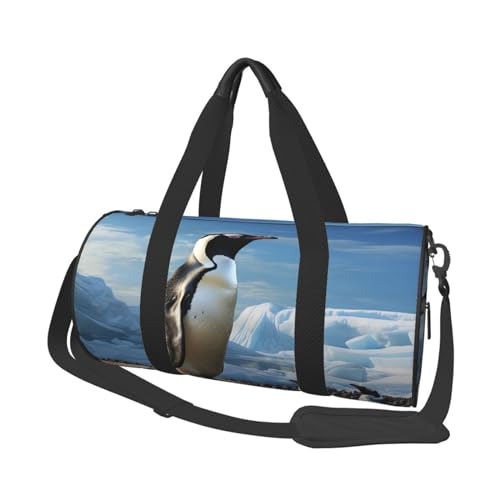 Reisetasche mit Pinguin-Druck, für Damen und Herren, Sport, Turnbeutel, faltbar, Wochenendtasche, Handgepäck, Übernachtungstasche, für Reisen, Schwimmen, Basketball, Pinguin-Aufdruck, Einheitsgröße von NONHAI