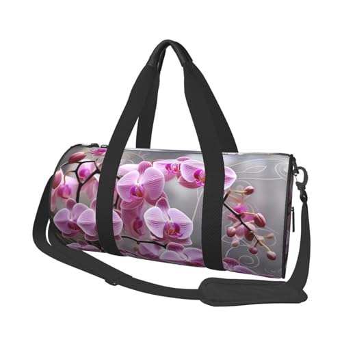 Reisetasche mit Propeller-Motiv im Vintage-Stil, für Damen und Herren, Sporttasche, faltbar, Wochenendtasche, Handgepäck, Übernachtungstasche, für Reisen, Schwimmen, Basketball, Rosa Orchidee, von NONHAI