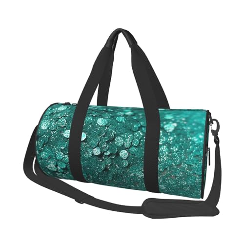 Reisetasche mit Wasseroberfläche im Sonnenuntergang, für Herren und Damen, Sport, Turnbeutel, faltbar, Wochenendtasche, Handgepäck, Übernachtungstasche, für Reisen, Schwimmen, Basketball, Türkis, von NONHAI