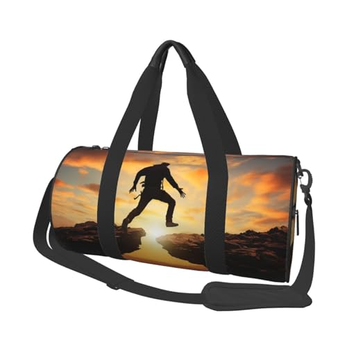 Rock Jump Reisetasche für Herren und Damen, Sport, Turnbeutel, faltbar, Wochenendtasche, Handgepäck, Übernachtungstasche, für Reisen, Schwimmen, Basketball, Rock Jump, Einheitsgröße von NONHAI