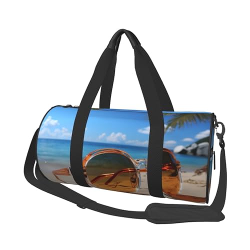 Sommer-Reisetasche für Herren und Damen, Sporttasche, faltbar, Wochenendtasche, Handgepäck, Übernachtungstasche, für Reisen, Schwimmen, Basketball, Sommerbrille und Strand, Einheitsgröße von NONHAI