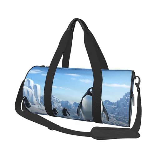 Unterwasser-Reisetasche für Männer und Frauen, Sport, Turnbeutel, faltbar, Wochenendtasche, Handgepäck, Übernachtungstasche, für Reisen, Schwimmen, Basketball, Pinguin Antarctica Ice, Einheitsgröße von NONHAI