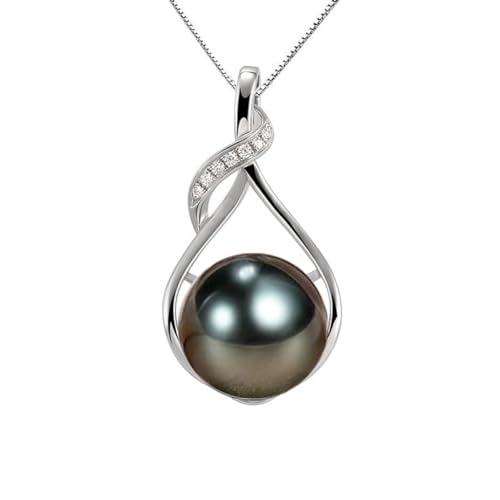 NONNYLLEI Geschenke für Frau Jahrestag-Mütter Tag Geschenke für Mama -tahitian black pearl perlen Halskette-Geschenk für Frauen Geburtstag Weihnachten Valentinstag Geschenke für Sie von NONNYLLEI