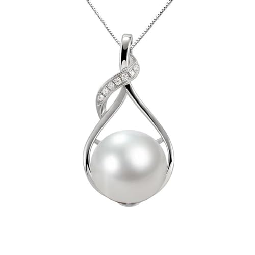 NONNYLLEI Geschenke für Frauen, Ehefrau, Jahrestag, Perlenketten, Geburtstag, Weihnachten, feiner Schmuck, Muttertagsgeschenke für Mutter, Valentinstag für sie, pearl necklace 9-10mm von NONNYLLEI