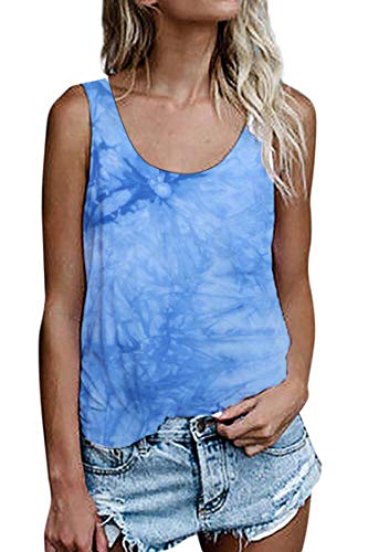 Damen Shirts Ärmellose Sommer Tunika Loose Fit Tank Tops (964Hellblau, X-Large) von NONSAR