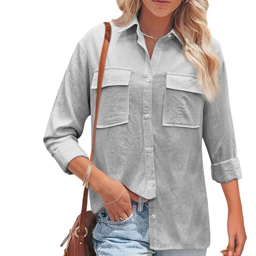 NONSAR Bluse Damen Langarm Streifen Oberteile Casual Gestreiftes Hemd Baumwolle Tunika Langarmshirt Tops Leinenbluse(9373L,Nadelstreifen Schwarz) von NONSAR