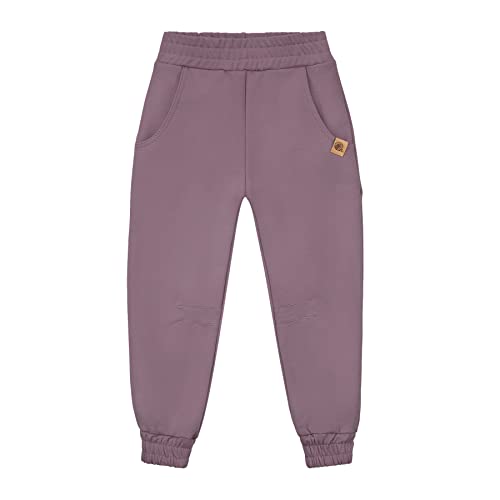 NONU Kids IGO Jogginghose für Mädchen I Hose Kinder I Baumwolle, Sporthose Mädchen I Outdoorhose Kinder Kleidung I Lila 92/98 von NONU Kids