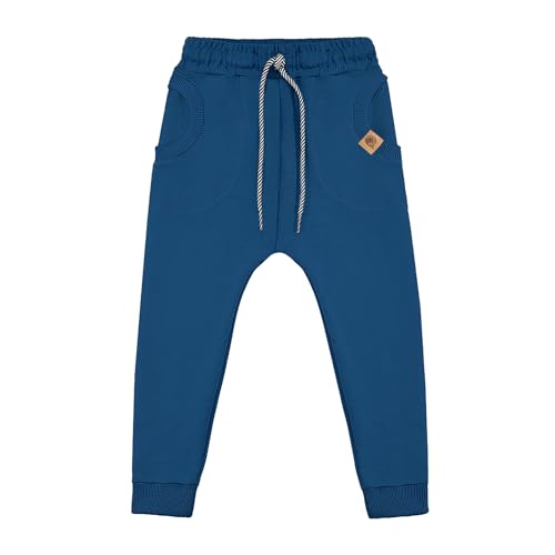 NONU Kids Circle Blau Jogginghose Jungen 104-110 I Hose Kinder aus Baumwolle I Sporthose Outdoorhose I Babykleidung Kinder Kleidung – Blau von NONU Kids