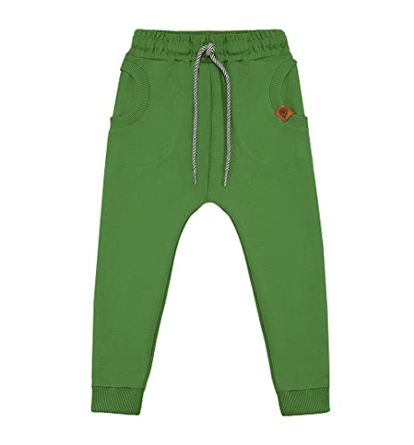 NONU Kids Circle Jogginghose für Jungen I Hose Kinder aus Baumwolle, Sporthose, Outdoorhose, Babykleidung, Kinder Kleidung wiosenna zieleń von NONU Kids