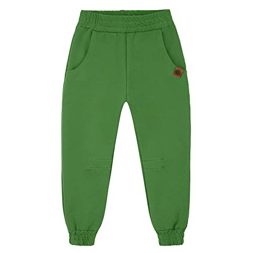 NONU Kids IGO Jogginghose für Jungen I Hose Kinder aus Baumwolle Sporthose Outdoorhose I Kinder Kleidung, grün, 128/134 von NONU Kids