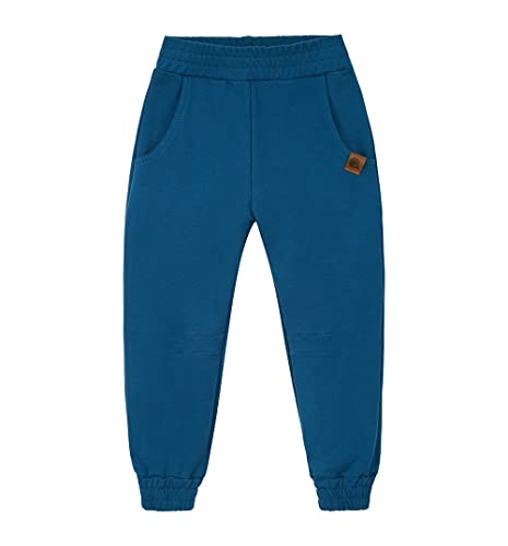 NONU Kids IGO Jogginghose für Jungen I Hose Kinder aus Baumwolle Sporthose Outdoorhose I Kinder Kleidung, Blau 116/122 von NONU Kids