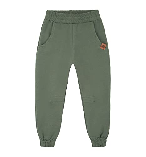 NONU Kids IGO Jogginghose für Jungen I Hose Kinder aus Baumwolle Sporthose Outdoorhose I Kinder Kleidung, Khaki 140/146 von NONU Kids