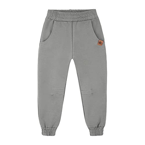 NONU Kids IGO Jogginghose für Jungen I Hose Kinder aus Baumwolle Sporthose Outdoorhose I Kinder Kleidung, grau, 116/122 von NONU Kids