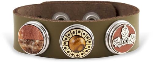 NOOSA-Amsterdam ORIGINAL Armband CLASSIC REGULAR olive green - ohne Chunks Größe S von NOOSA-Amsterdam