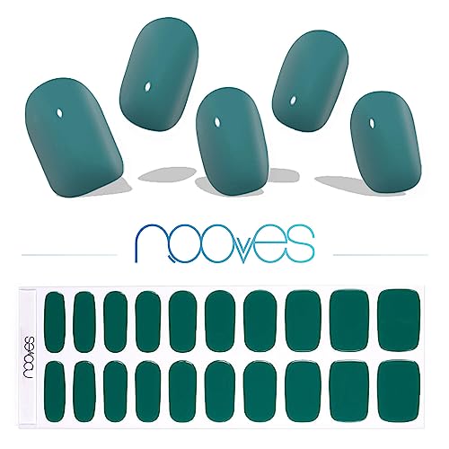 NOOVES NAILS Precurated Premium Gel Nagelfolien - Emerald Oasis - Grün | halb-gehärtete Gelnägel | Gelnägel | Nail Sticker | Gelnägel Aufkleber, grün, Einheitsgröße von NOOVES