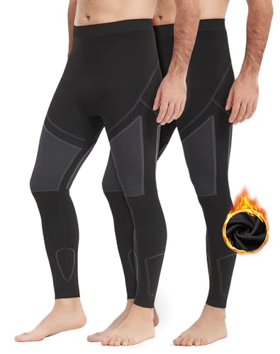 NOOYME Lange Unterhosen Herren Thermohose Warme Unterwäsche Männer Lang Funktionsunterwäsche Skiunterwäsche Thermo Leggings für Winter Sport von NOOYME