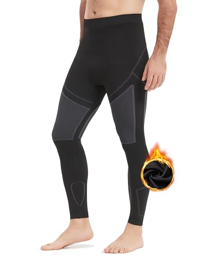 NOOYME Lange Unterhosen Herren Thermohose Herren warme Unterhose Männer Lang Thermounterwäsche Herren Funktionsunterwäsche Skiunterwäsche Thermo Unterhose Herren Leggings Herren für Winter Sport von NOOYME