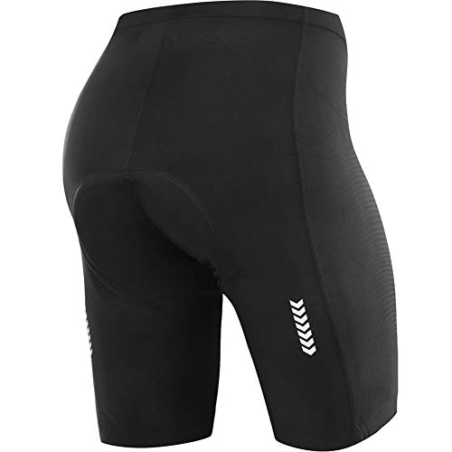 NOOYME Radlerhose Damen mit Sitzpolster 4D - Schnelltrocknend, Elastisch, Kurze Radlerhose mit breiterem und dichterem Polster von NOOYME
