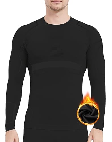 NOOYME Thermo Unterhemd Herren Elastisch Funktionsunterwäsche Warm Thermoshirt Skiunterwäsche Atmungsaktiv Flexibel Thermounterhemd von NOOYME